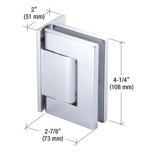 CRL Chrome Vernon Oil Dynamic Wall Mount Offset Back Plate Hinge