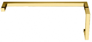CRL Unlacquered Brass "SQ" Series Combination 6" Pull Handle 18" Towel Bar