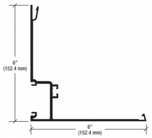 CRL-U.S. Aluminum 90 Degree Corner Half Section, Bronze Black Anodized - 24'-2"
