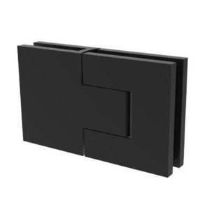 CRL Matte Black Bellagio Glass-to-Glass 180 Degree Hinge