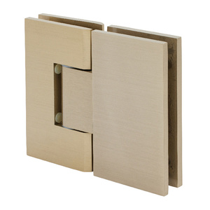CRL Brushed Bronze Vienna 380 Series Adjustable 180 Degree Glass-to-Glass Hinge