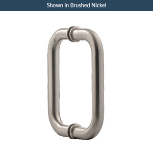 Matte Nickel 6" Standard Tubular Back to Back Handles with Washers