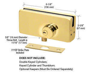 CRL Brass AMR215 Series Patch Lock