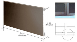 CRL Bronze 10" Bottom Door Rail Adaptor