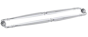CRL Polished Chrome Victorian Style 24" Back-to-Back Towel Bar