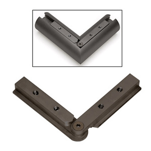 CRL-Blumcraft® Dark Bronze Horizontal Adjustable Hand Rail Corner Splice