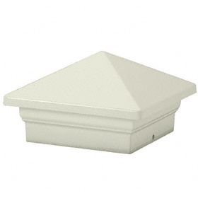 CRL Oyster White Sirius Series 4" x 4" Decorative Post Cap