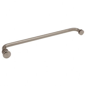 CRL Brushed Nickel 18" Towel Bar with Traditional Knob