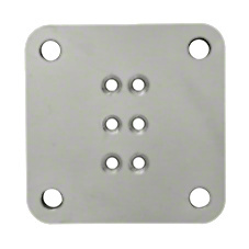 Clear Anodized Pre-Treated Trim-Line 5" x 5" Square Base Plate