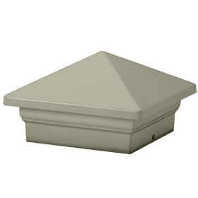 CRL Beige Gray Sirius Series 4" x 4" Decorative Post Cap