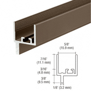 CRL Bronze Anodized Aluminum 5/8" Insulated Glass Window Adaptor 3/8" Leg