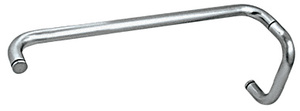 CRL Polished Nickel 6" Pull Handle and 18" Towel Bar BM Series Combination Without Metal Washers