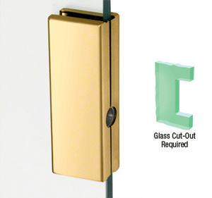 CRL Polished Brass 1-3/4" x 5-5/8" Deadthrow Low Profile Keeper