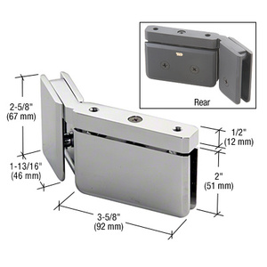 CRL Brushed Nickel LH 135 Degree Prima Hinge with U-Clamp