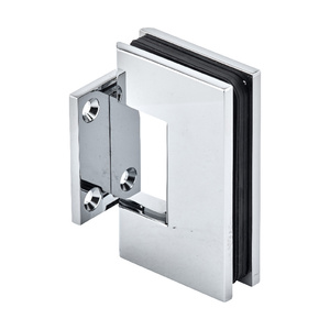 Polished Chrome Wall Mount with Short Back Plate Designer Series Hinge