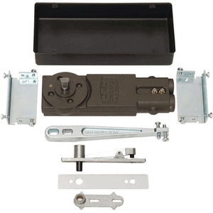 CRL Jackson® Satin Aluminum Regular Duty 105º No Hold Open Floor Closer with "S" Package for Aluminum Doors and Frames