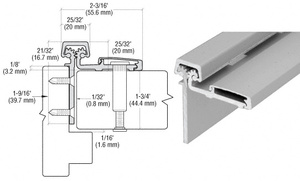 CRL Satin Anodized 83" Roton 053 Series Half Surface Continuous Hinge