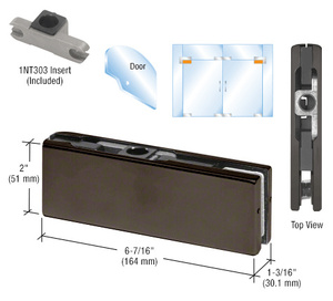 CRL Dark Bronze Top Door Patch Fitting with 1NT303 Insert