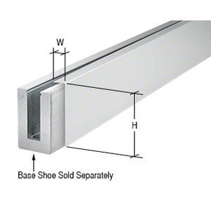 CRL Satin Anodized Custom Cladding for L56S, L21S, and L25S Series Square Aluminum Base Shoe