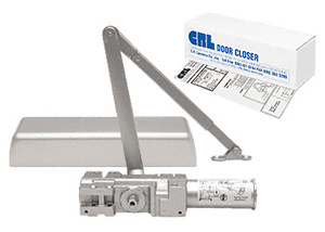 CRL Aluminum Adjustable Spring Power Size 1 to 6 Cast Iron Surface Mount Door Closer