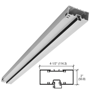 CRL-U.S. Aluminum Clear Anodized 2" x 4-1/2" 451 Series Single Acting Prepped Header for Offset Pivots with Surface Closers