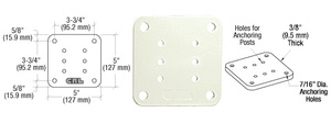 CRL Oyster White 5" x 5" Square Base Plate