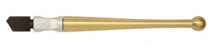 CRL Fletcher® Gold-Tip® Designer II Wide Head Glass Cutter with Brass Handle
