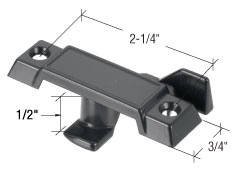 CRL Black Sash Lock with 2-1/4" Screw Holes for Acorn Windows