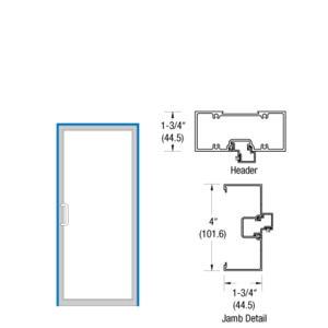 CRL-U.S. Aluminum Bronze Black Anodized Left Hand Open Back Up and Over Frame for Single Door for Offset Surface Mount