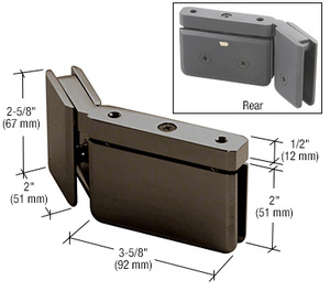 CRL Oil Rubbed Bronze LH 135 Degree Prima Hinge with U-Clamp