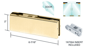 CRL Brass European Top Door Patch Fitting With 1NT304 Insert