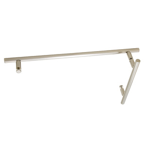 CRL Brushed Nickel 8" x 18" LTB Combo Ladder Style Pull and Towel Bar