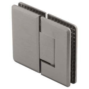 Brushed Nickel 180º Glass to Glass Coronado Beveled Series Hinge