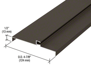 CRL 487 Bronze Anodized OfficeFront™ Transom Frame Head Insert for 1-1/2" Face Trim - 24'2"