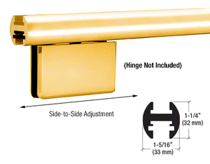 CRL Polished Brass Prima 01 Series Top or Bottom Mount Hinge