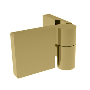 CRL Satin Brass Lugano Series Wall Mount Hinge - For Left Hand Door