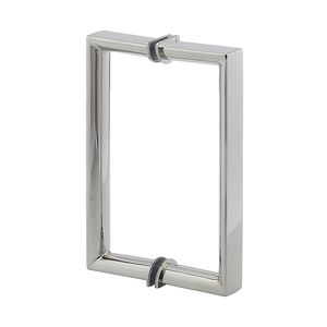 Polished Stainless Steel 6" Half Round Mitered Handles