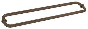 CRL Brushed Bronze 24" Back-to-Back Towel Bars for Glass