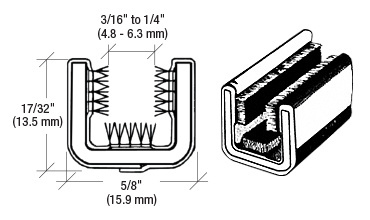 CRL 10G Flexible 96" Channel for 1950-1962 Chevy and GMC Trucks without Framed Glass