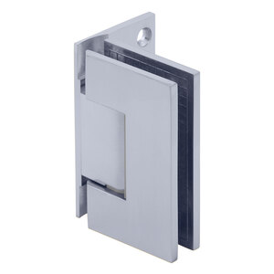 Satin Chrome Wall Mount with Offset Back Plate Designer Series Hinge