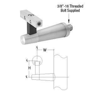 CRL-Blumcraft® Pacific Series Satin Anodized Aluminum Post Mounted Hand Rail Bracket