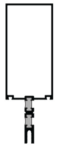 CRL-U.S. Aluminum Custom KYNAR® Paint Triple Glaze Thermally Broken 5" Vertical Mullion - 24'-2"