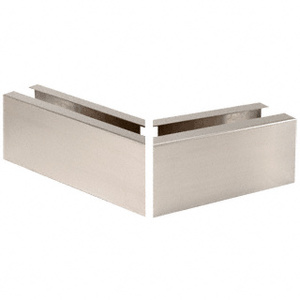 CRL Brushed Stainless 12" Mitered 135º Corner Cladding for B5A Series SurfaceMate® Base Shoe