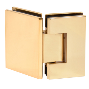 Polished Brass Designer 135 Degree Glass To Glass Hinge with 5° Pin