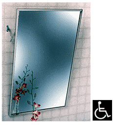 CRL 16-1/4" x 24-1/4" Stainless Steel Adjustable "Tilt" Clear Mirror