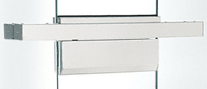 CRL Polished Stainless Single Floating Header for Overhead Concealed Door Closers - Custom Length