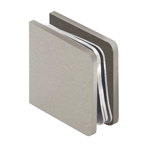 Brushed Nickel Traditional Style Fixed Panel Glass Clips