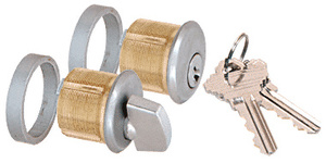 CRL Brushed Stainless AMR Series Keyed Cylinder/Thumbturn