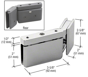 CRL Brushed Nickel RH 135 Degree Prima Hinge with U-Clamp