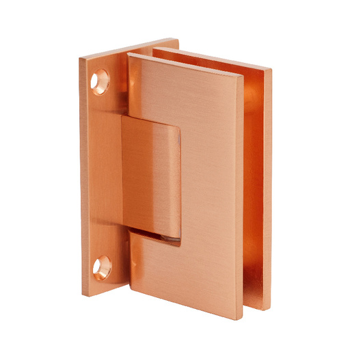 CRL Brushed Copper Geneva 037 Series Wall Mount Full Back Plate Standard Hinge